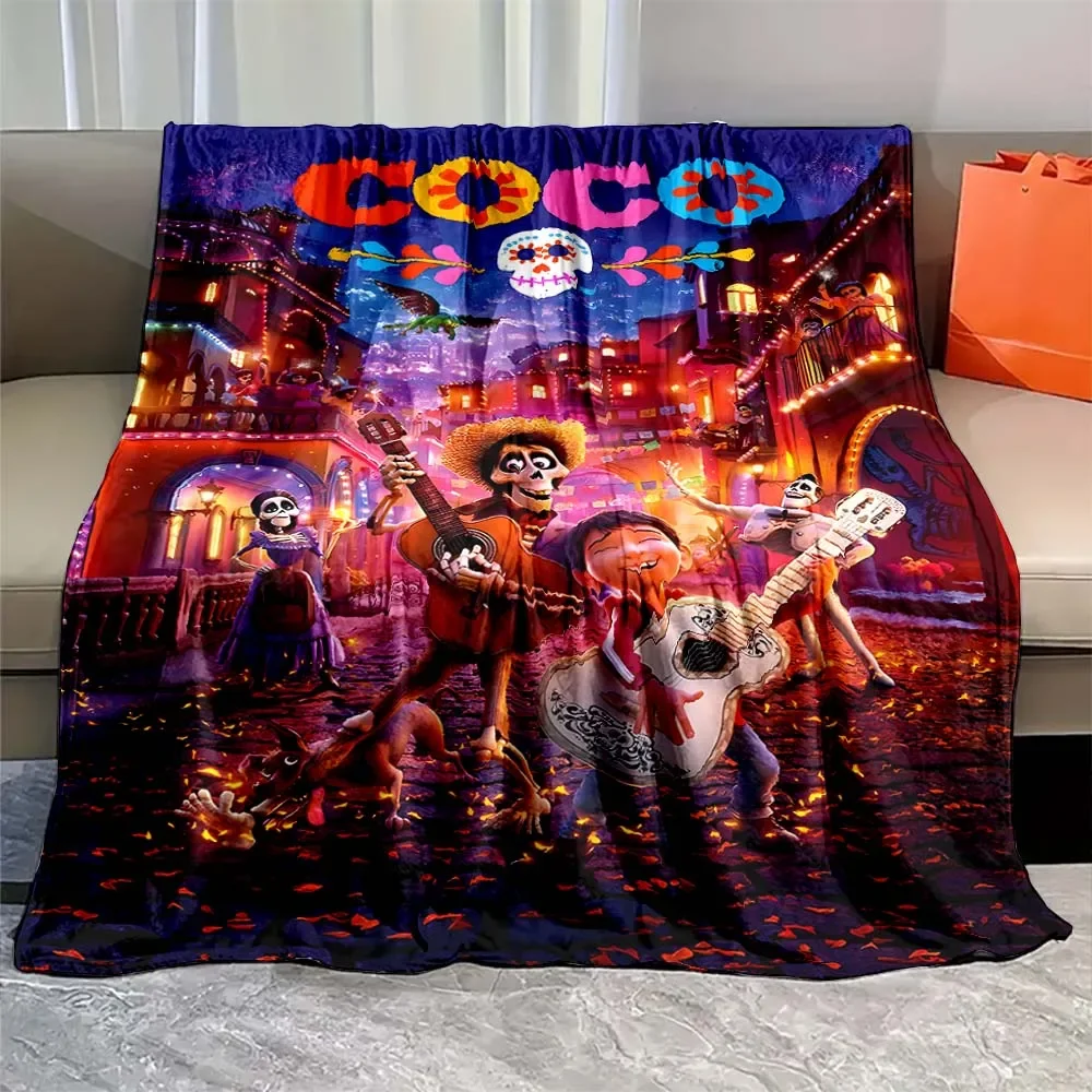 6 Sizes Disney Coco Miguel Cartoon Blanket Warmth Plush Throw Blanket Bedspread Sofa Suitable Living Room Bedroom Warm Blanket