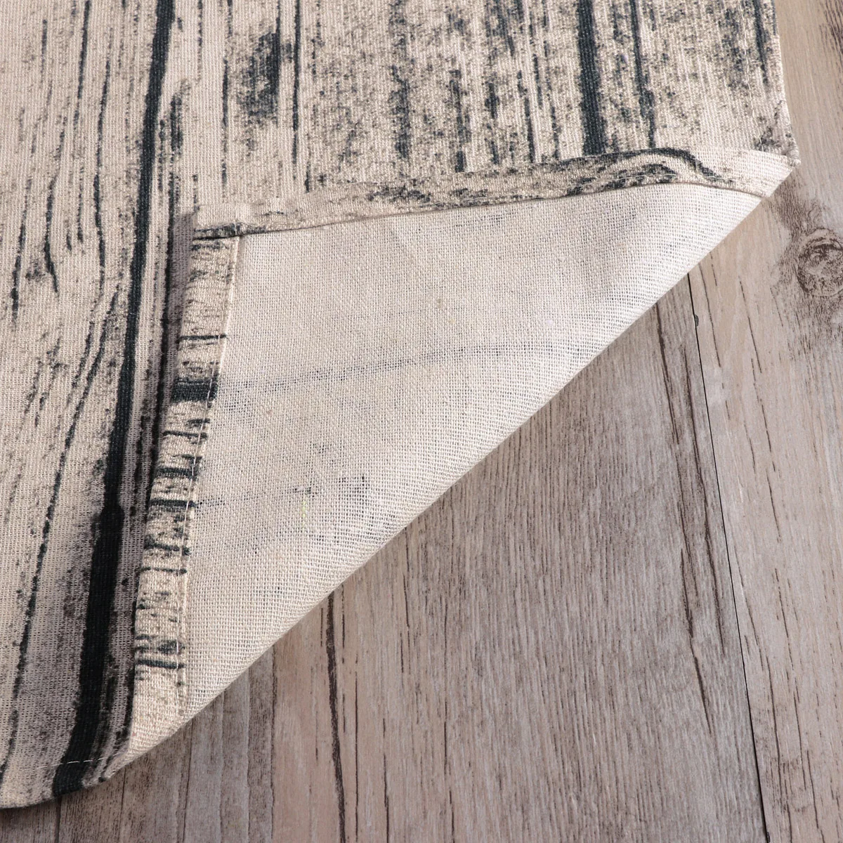 

Vintage European Style Wood Grain Tablecloth Cotton Linen Table Cover Protector Dining Table Square Tablecloths for Tables