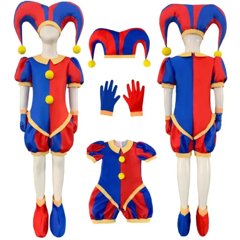 Anime Pomni Raghata Jax Caine Zooble Gangle Kinger Amazing Digital Circus Cosplay Costume Kid Gift Party Jumpsuit Halloween Suit