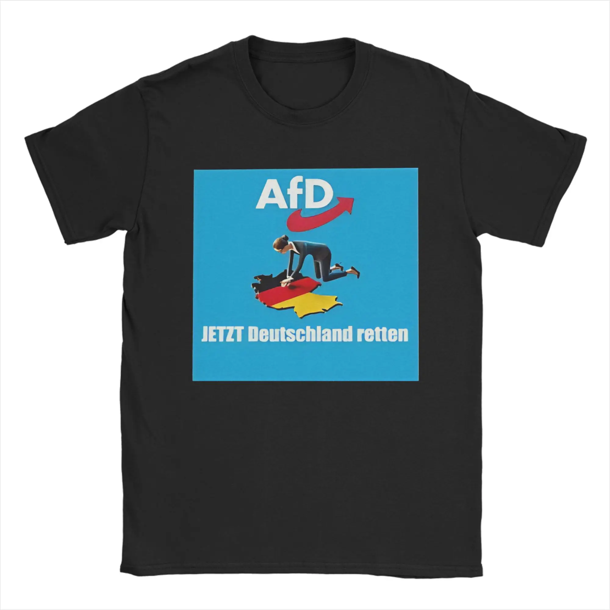 Save AfD Germany  Men T Shirts  Funny Tee Shirt Short Sleeve O Neck T-Shirts Pure Cotton Printing Clothes