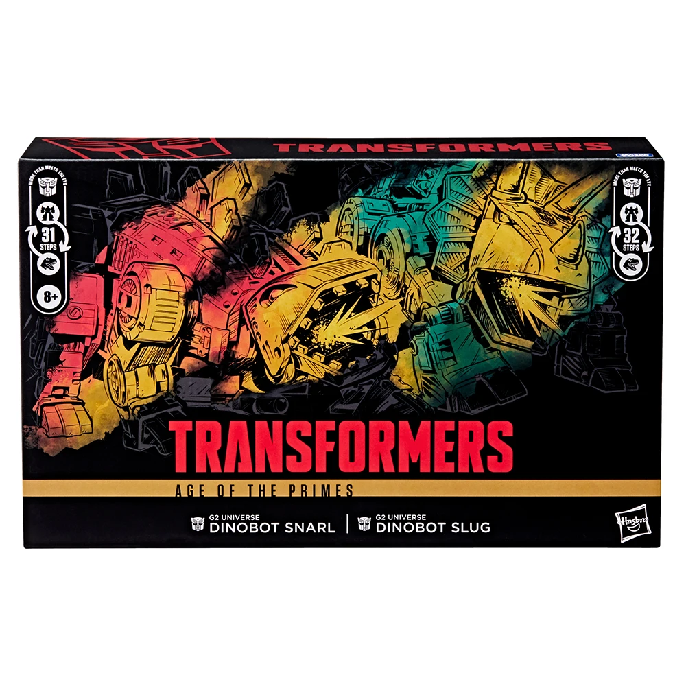 [Auf Lager] Hasbro Transformers Age of the Primes G2 Universe Dinobot Slug and Snarl 2er-Pack-Set 21,5 cm Leader Class Figurenspielzeug