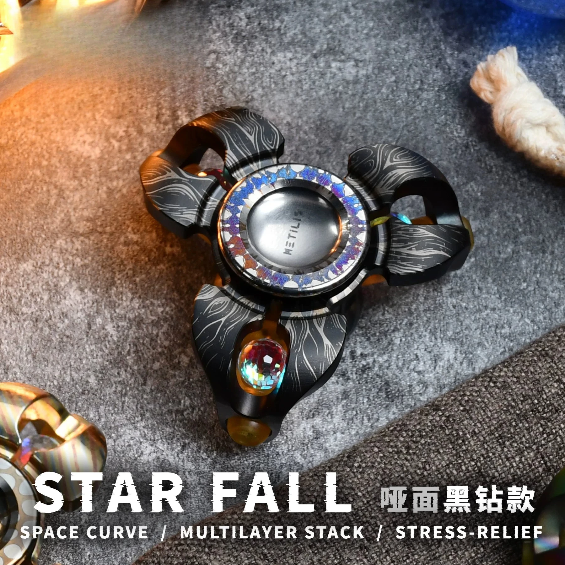 New Stainless Steel+titanium Alloy Fingertip Gyroscope Tool Parts EDC Decompression Tool High-end Boyfriend Gift