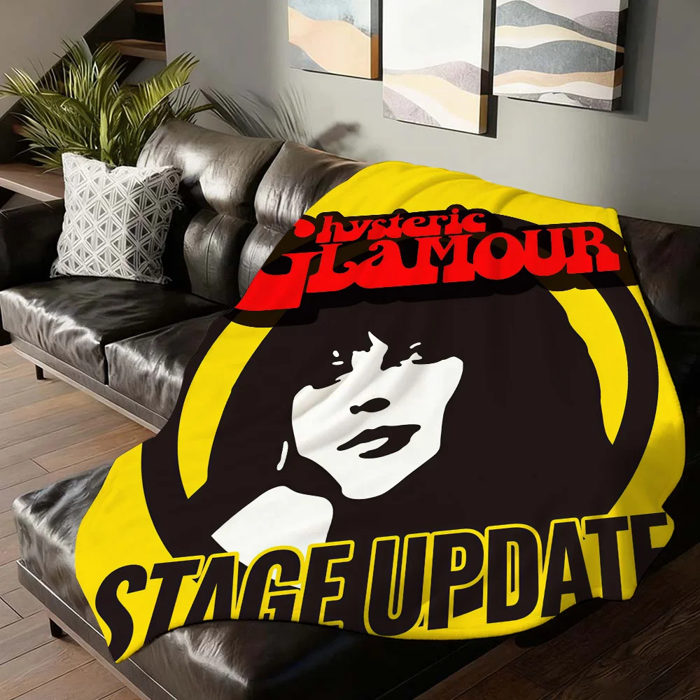 Fashion print H-Hysteric G-Glamour Blanket For Sofa Office Bed Plane Travel Sleep Read Relax Camping Soft And Warm