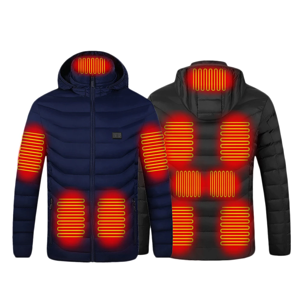 

New USB Electric Heated Vest Winter Smart Heating Jackets Men Women Thermal Heat Clothing Plus size Hunting Coat