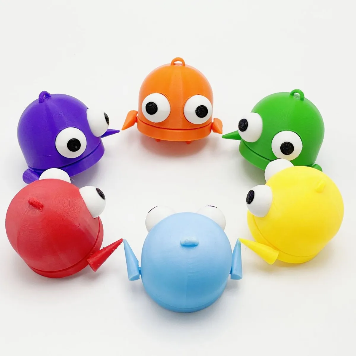 Giocattolo ornamento portachiavi con statuetta robot stampata in 3D