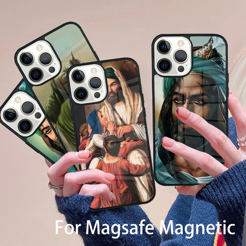 

Islam Shia Imam Ali Hussain Phone Case Magesafe Magnetic Wireless Charge Cover For IPhone 16 11 12 13 14 15 Pro Max Plus Mini