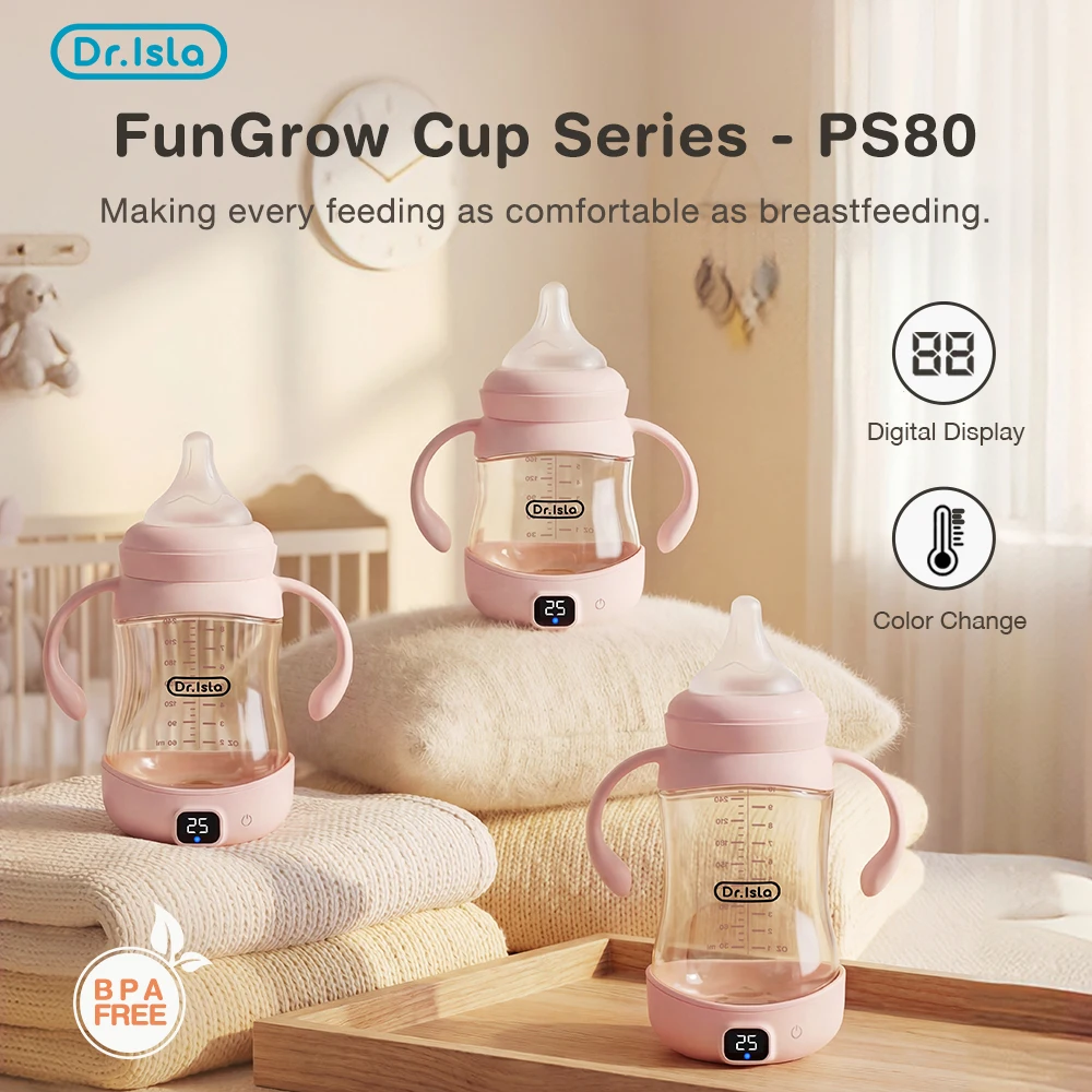 

160/240ML PPSU Baby Bottle Newborn Bottle Temperature Display Bottle Anti-Colic＆Gas Baby Milk Bottle For 0-6 Moths Newborns PS80