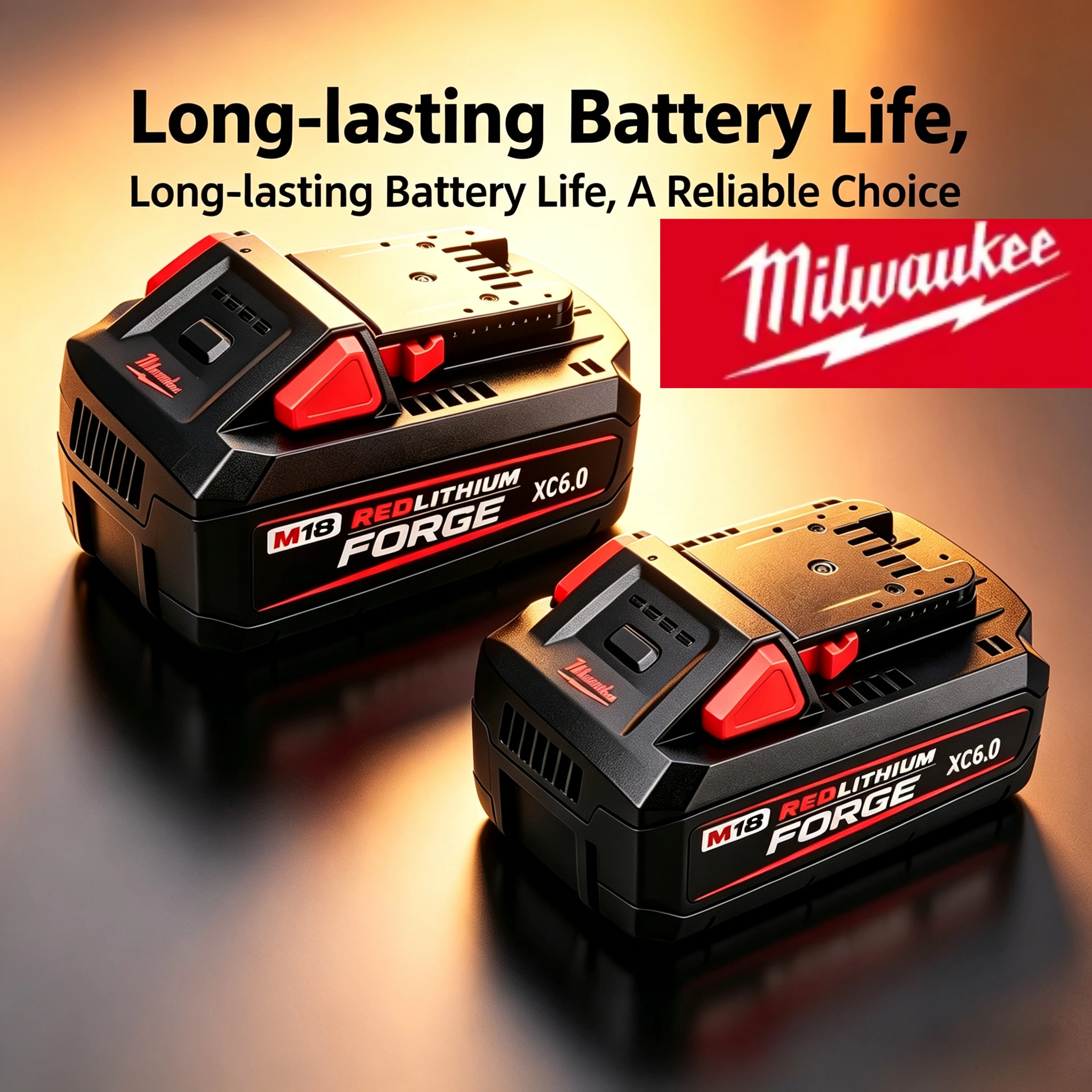 

Milwaukee M18 replacement battery 18V 6.0Ah/8.0Ah. Stable discharge, fast charging, lightweight for long working hours.