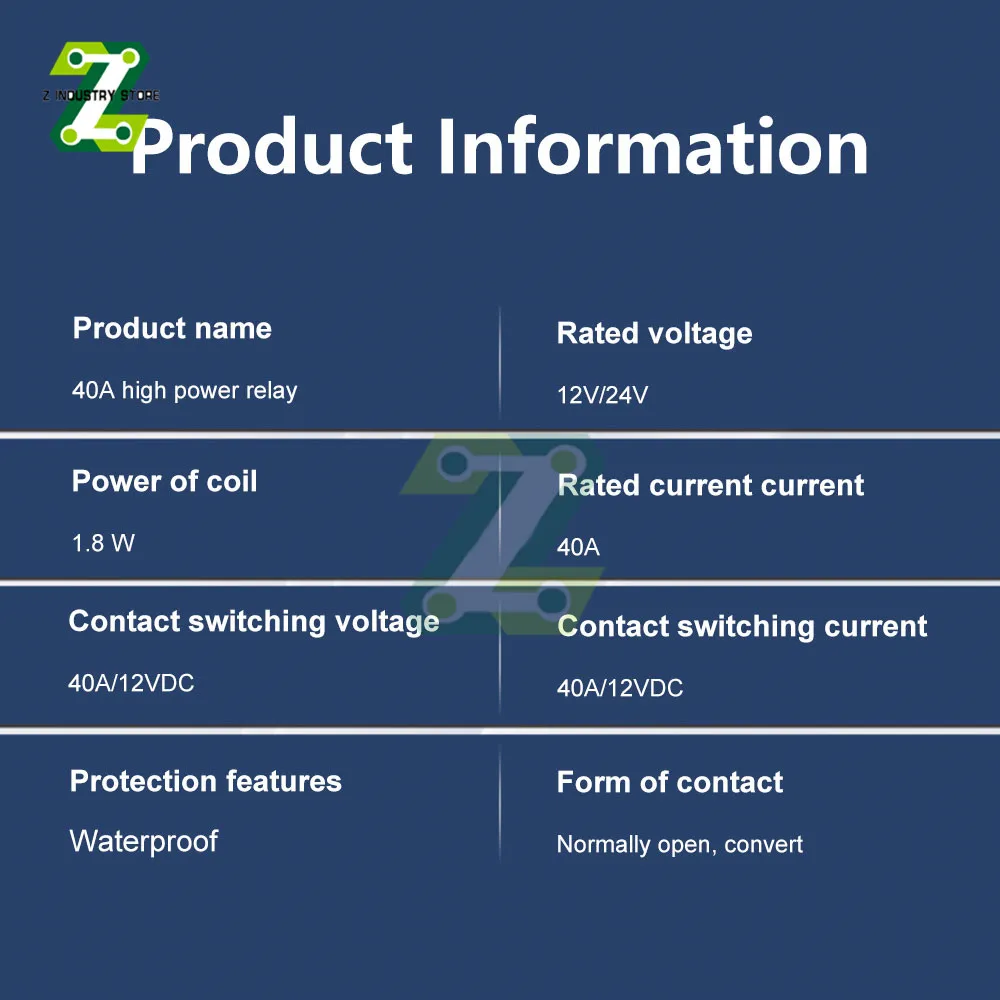 1Pcs Car Relay 12V 24V 40A 5Pin Waterproof Automotive Relay JD1912 JD1914 Auto Relay Socket