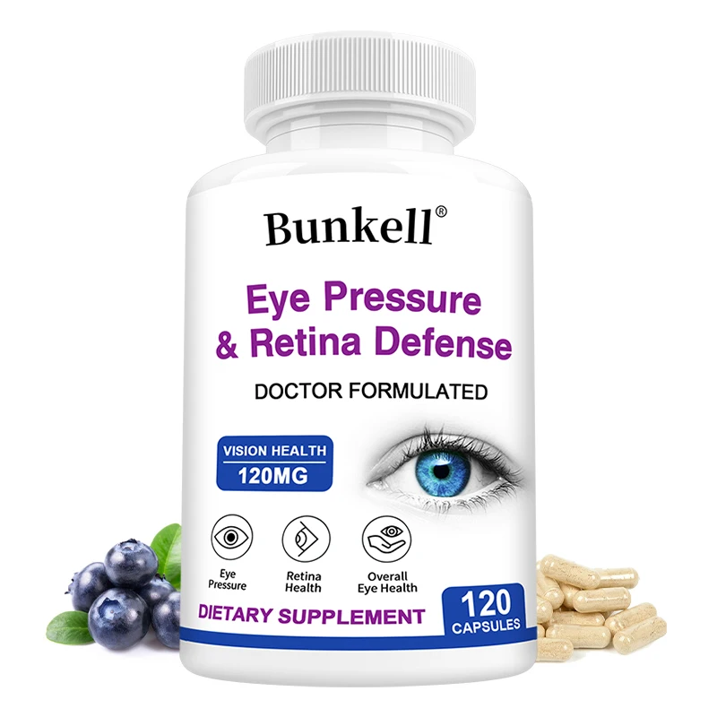 

Eye Pressure & Retinal Defense Supplement, Supports Healthy Eye Pressure, Circulation & Eye Tissue, 120 Capsules