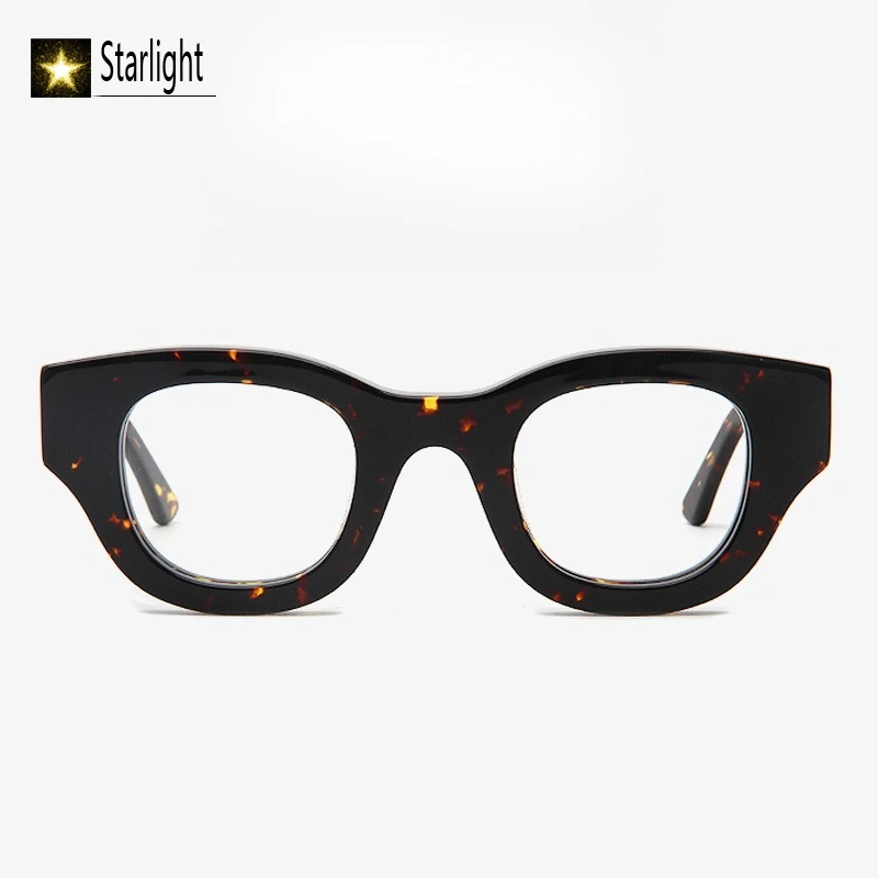 

Тенденция ацетата, толстая овальная оправа для очков ручной работы, мужская оправа для чтения по рецепту, модная оправа для очков для мужчин и женщин, близорукость для 143 мм