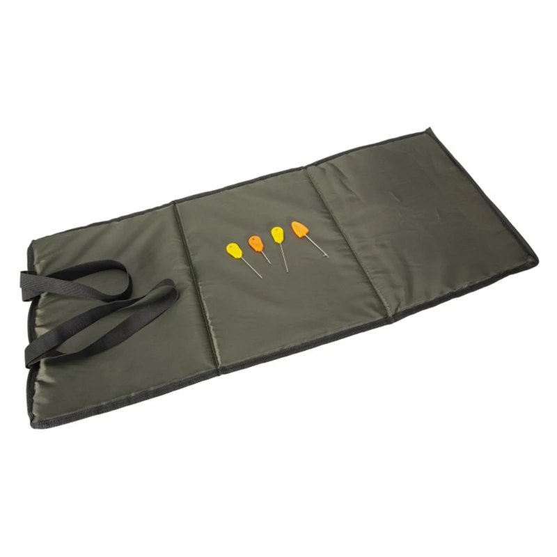 Quick Fishing Folding Mat Fishing Unhooking Pad 4 Pcs Baiting Needles Set Foldable Carp Fishing Mat Kits