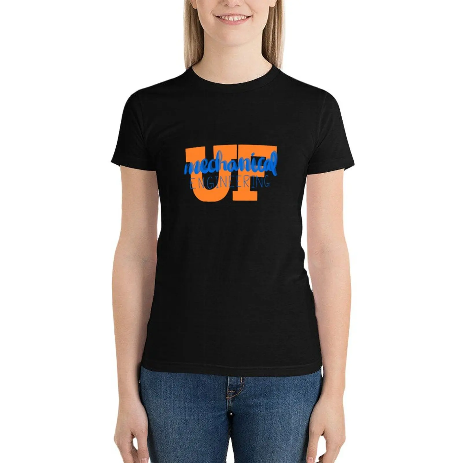 

UF Mechanical Engineering T-Shirt korean fashion Short sleeve tee summer top Women tops