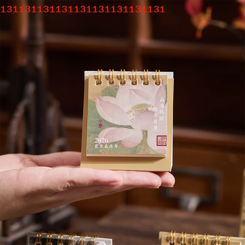 

Настольное украшение, офисные канцелярские принадлежности, 2026, мини-простой календарь, маленький настольный календарь, креативный календарь-планировщик