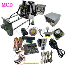 71CM Stainless Steel Gantry Toy Crane Machine Cabinet DIY Kit With Claw PCB Board Coin Acceptor Light Buttons Joystick Power Etc