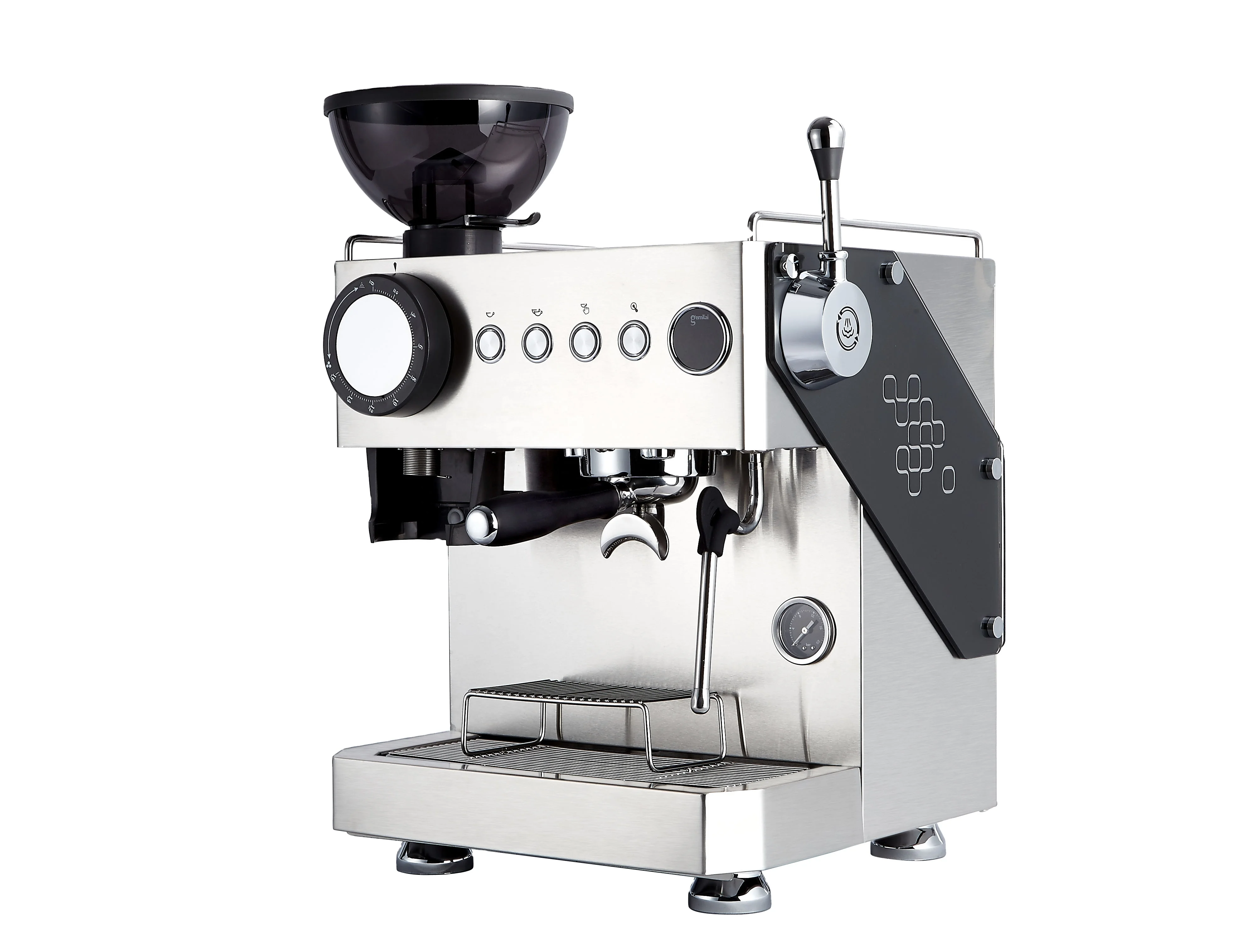 15 Bar Professional Semi-automtic Coffee Maker Commercial Use Espresso Coffee Machine With Built In Grinder