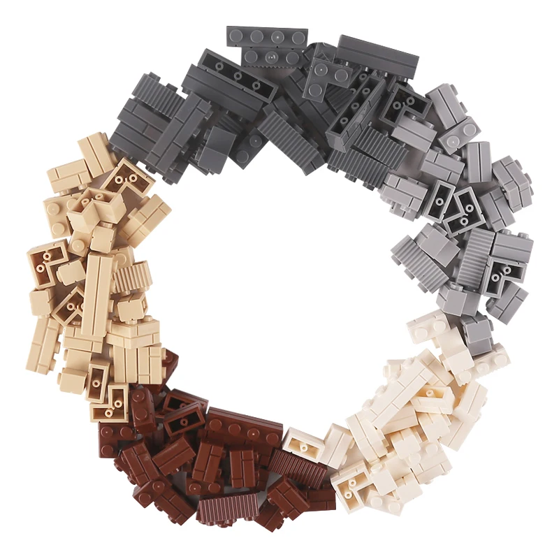 DIY Building Blocks Kids Educational Toys: small particles thick wall bricks, 1x2 1x3 1x4 1+2 points bulk accessories, doors, windows, Halloween/Thanksgiving/Christmas gifts Easter gifts