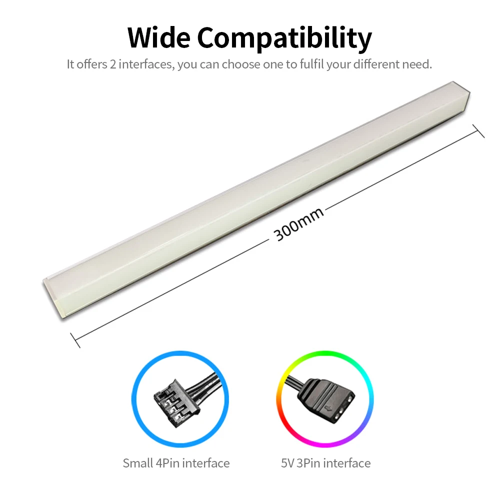 

COOLMOON Magnetic ARGB LED Strip Dual Side Lighting Strip Rainbow PC Case Light Bar with 5V 3Pin ARGB Header Sync Lighting Effec