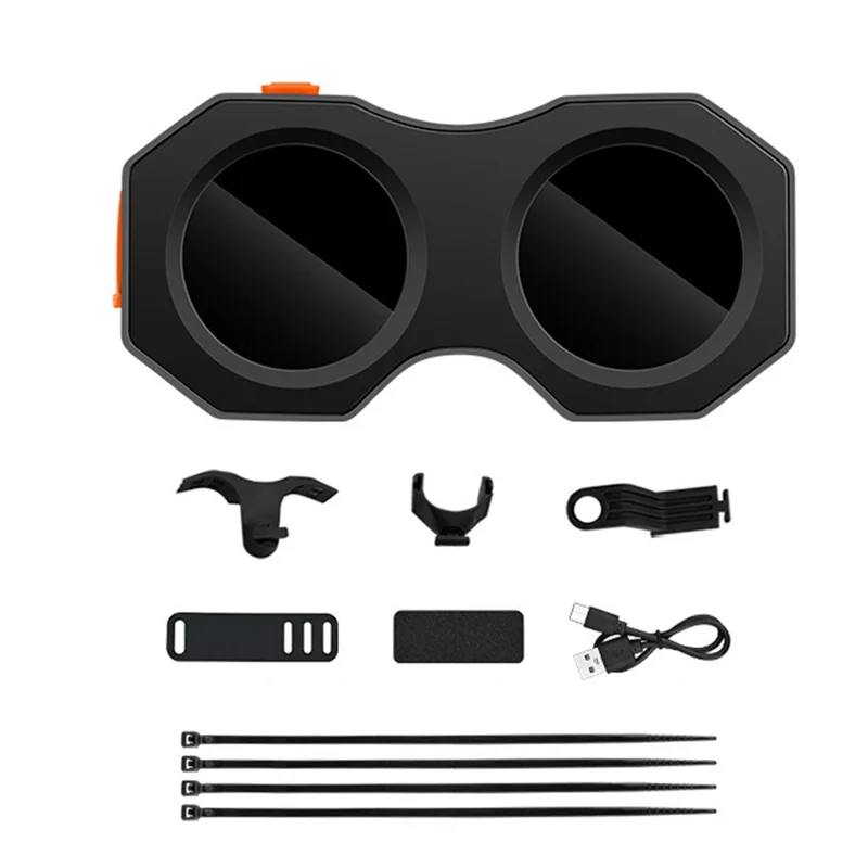 

A74K-Motorcycle Electric Bicycle Rear Light Devil' S Eye Lamp Rear Mirror Modification APP Control Eye LED Dynamic Atmosphere 2L