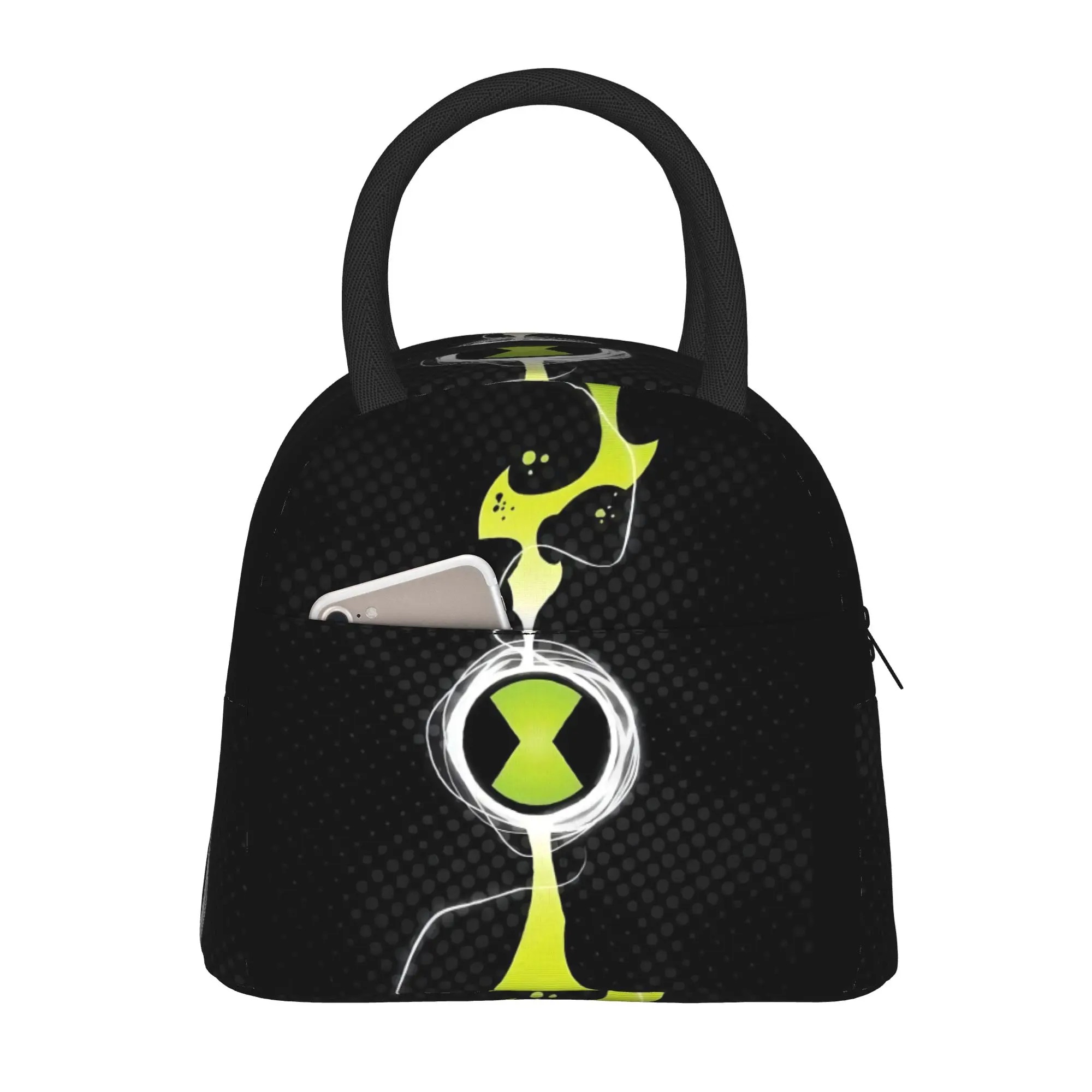 Back to school season Ben 10  Lunch Bag Ben 10 Omnitrix Logo Abstract Washable Cool Portable Heat Preservation Lunch Bag