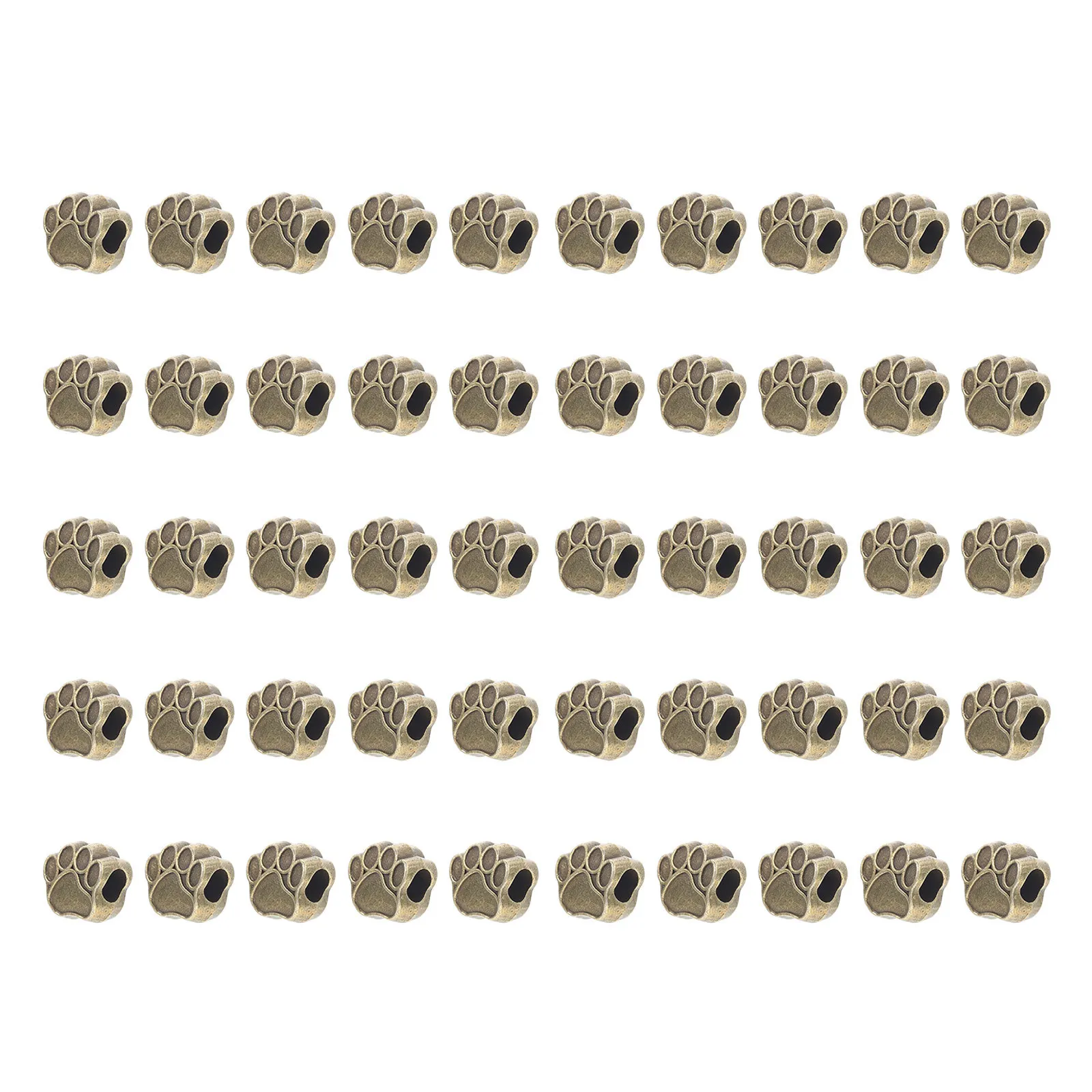 

50pcs Retro Zinc Alloy Beads Bear Claw Shaped For Diy Jewelry Craft Bracelet Making Handmade Decorative Loose Beads