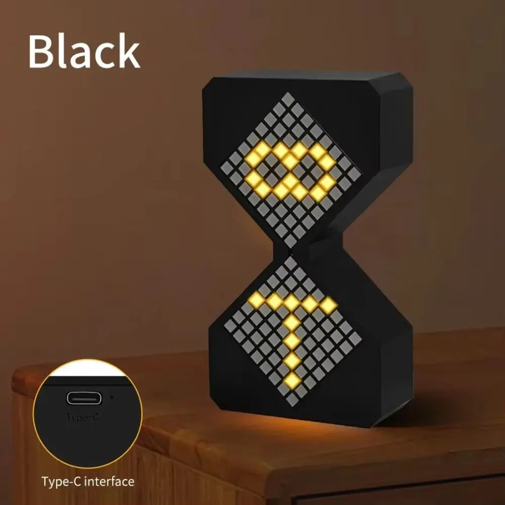 Portable Brightness Electronic Timer Intelligent Adjustment Night Light Timing Warm Light 3D Hourglass Ornament Kitchen