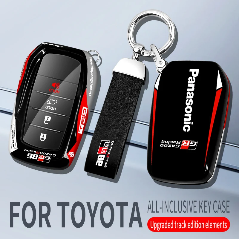 New ABS+TPU Car Key Cover Case Protect Shell Buckle For Toyota Camry Corolla RAV4 Land Cruiser Prado Crown Accessories