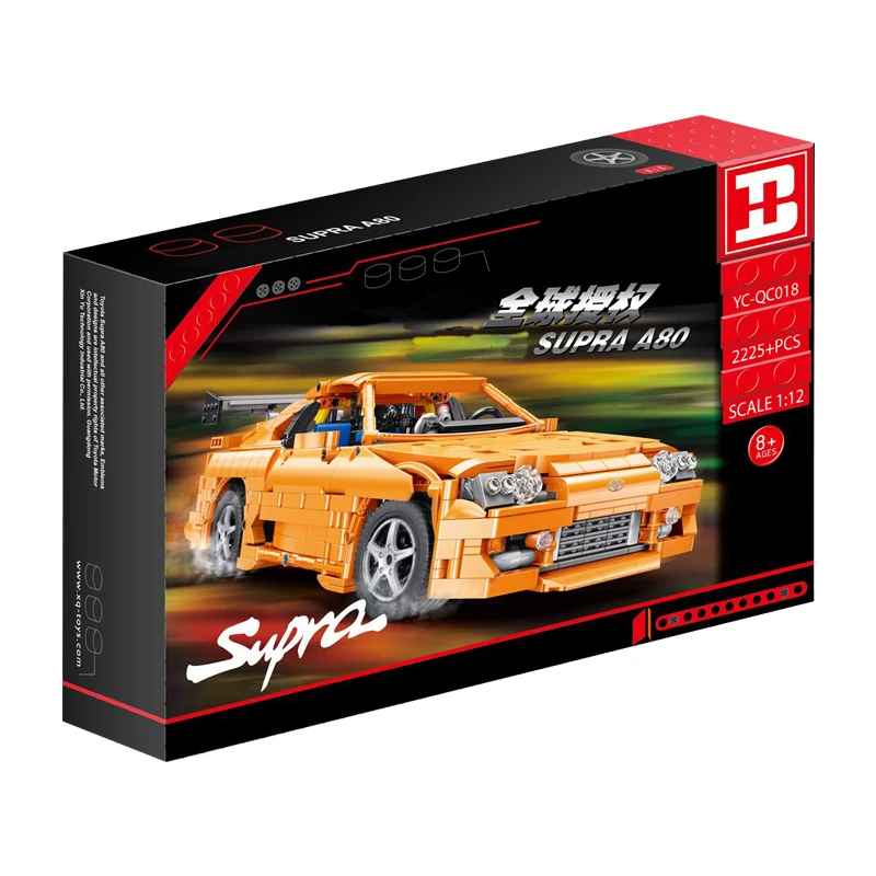 IN STOCK YC-QC018 MOC Technical Sports Car Supra A80 Building Blocks Assembling Bricks Model Children\'s Toys Christmas Gift Set