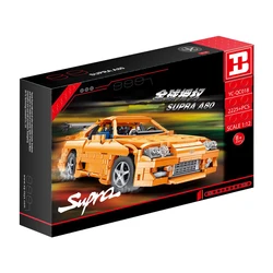 IN STOCK YC-QC018 MOC Technical Sports Car Supra A80 Building Blocks Assembling Bricks Model Children's Toys Christmas Gift Set