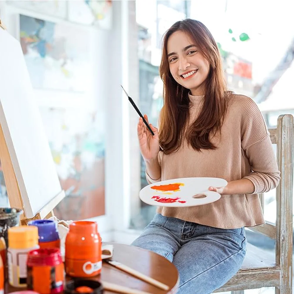 فرش طلاء بتفاصيل مصغرة، 5 قطع من فرش الرسم للفنانين بألوان مائية لطلاء زيت الأكريليك ونموذج تفاصيل الأظافر اليدوية #6