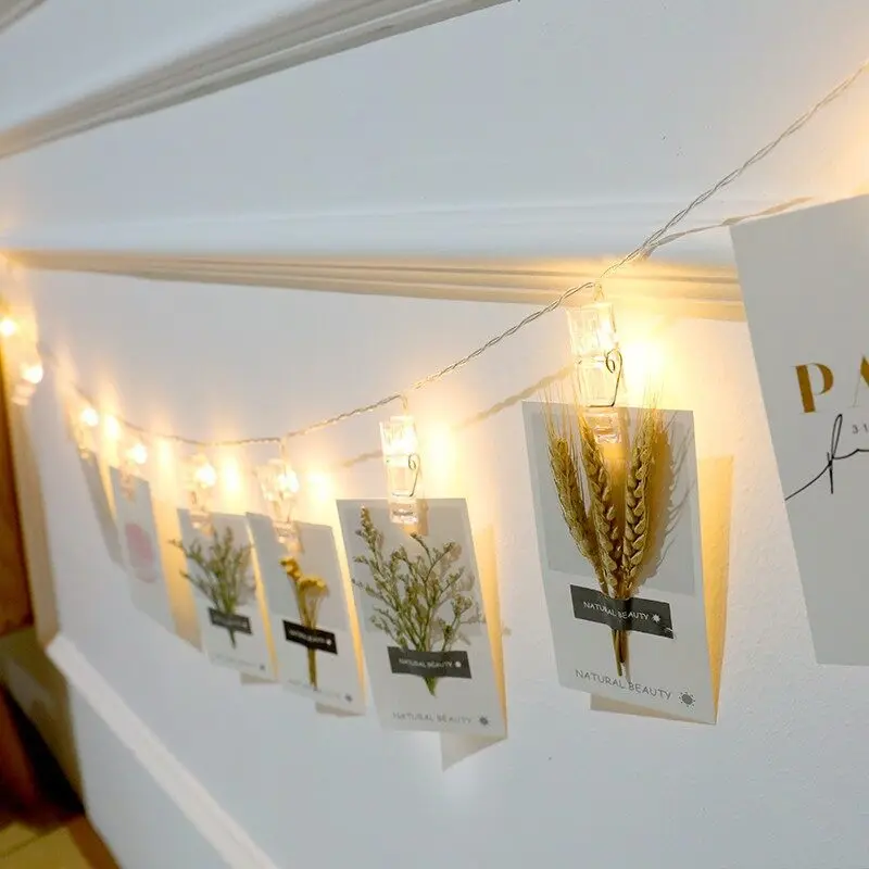 10LEDs 20LEDs Photo Clip String Lights Fairy Lights To Hang Pictures for Christmas Valentine Party Decoration
