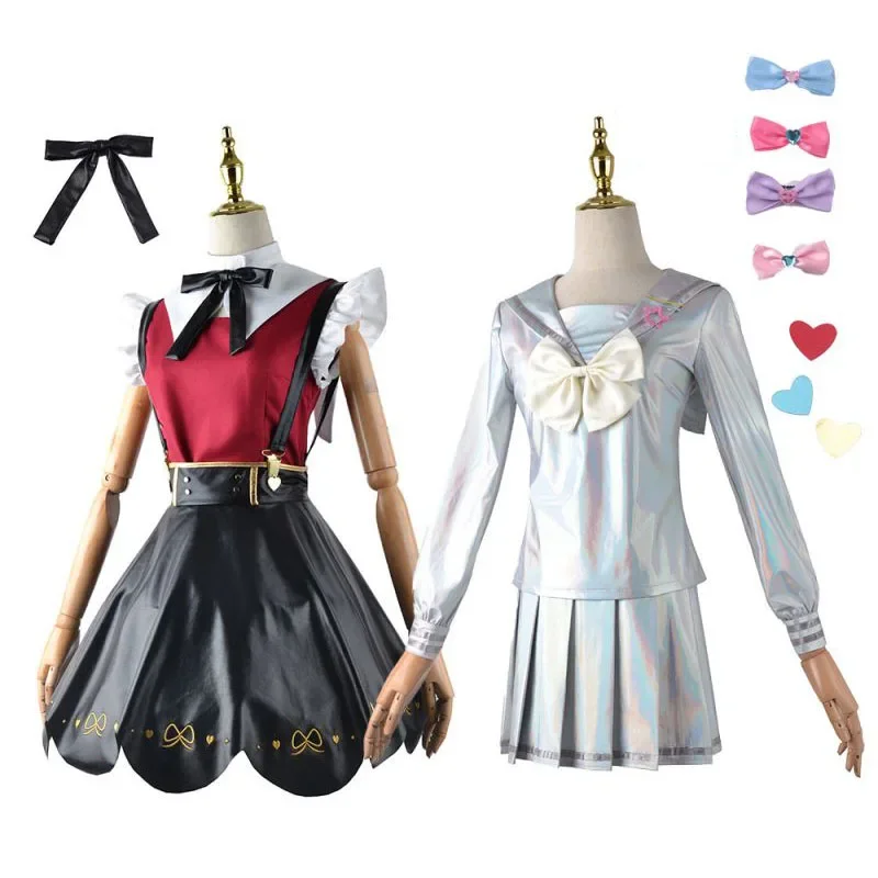 Needy Girl Overdose Ame-chan Cosplay Costume And Wig OMGkawaiiAngel-chan Virtual Anchor JK Uniform Skirts Girl's Sailor Suit