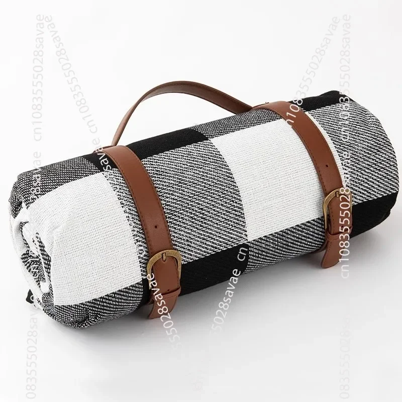 Outdoor Outing Camping Moisture-proof Mat Picnic Thickened Leather Strap Picnic Mat Acrylic Camping Hiking Mat