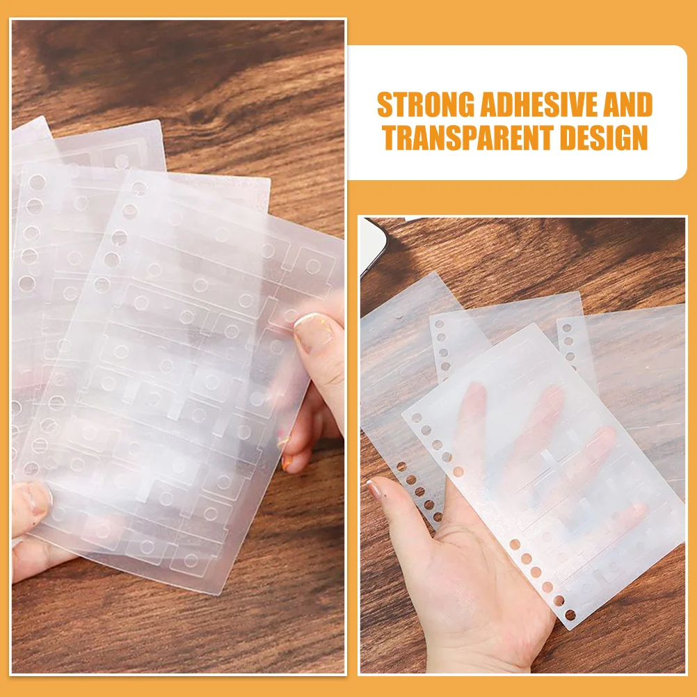 5 arkuszy LooseLeafHole PlugStickers IndexTabs PVCBookmark Sticky CompatibleSelfAdhesive Pages Durability Annotation Supplies