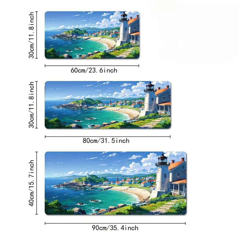 Коврик для мыши Green Forest Sunset, игровой коврик для мыши из натурального каучука, очень большой утолщенный коврик для стола, игровой коврик