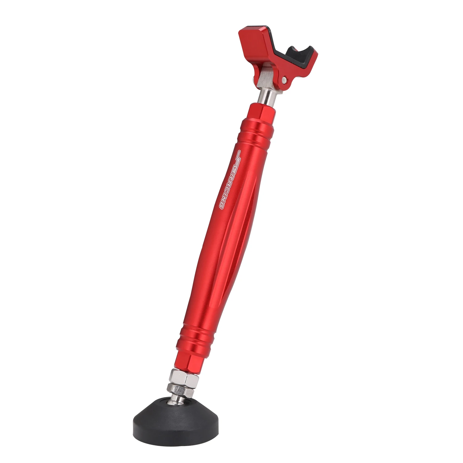 Soporte de Rueda para Moto con Elevador, Equilibrador y Freno de Bloqueo
