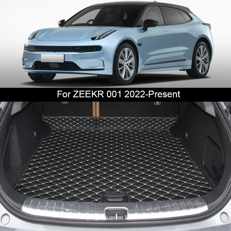 1pc Car Custom Rear Trunk Mat Anti-Dirty For ZEEKR 001 2022 2023 2024 2025 Leather Waterproof Cargo Liner Pad Internal Accessory