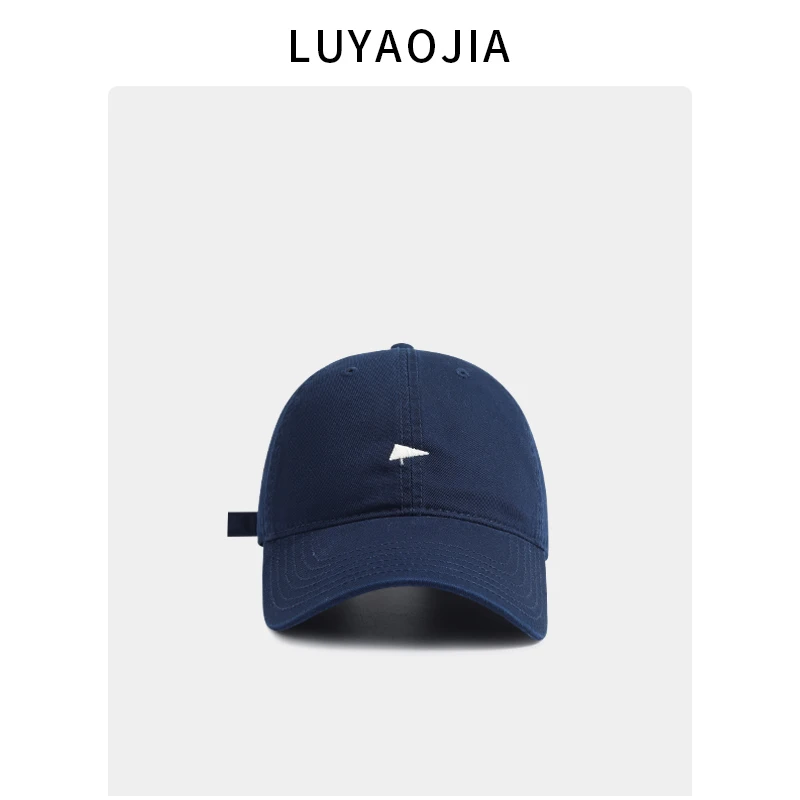 

Embroidered baseball caps for men and women simple casual soft top versatile cap with a small face