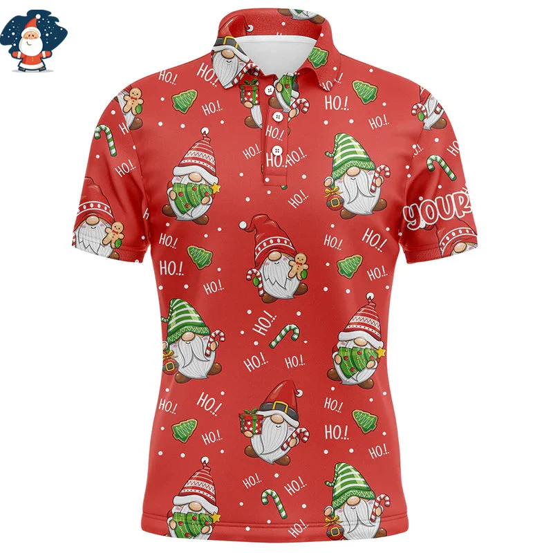 3D Printed Happy Christmas Polo Shirt Snowflakes Golf-lovers Fitness Graphic Short Sleeve Polo Shirts Funny Mens Clothing Polos