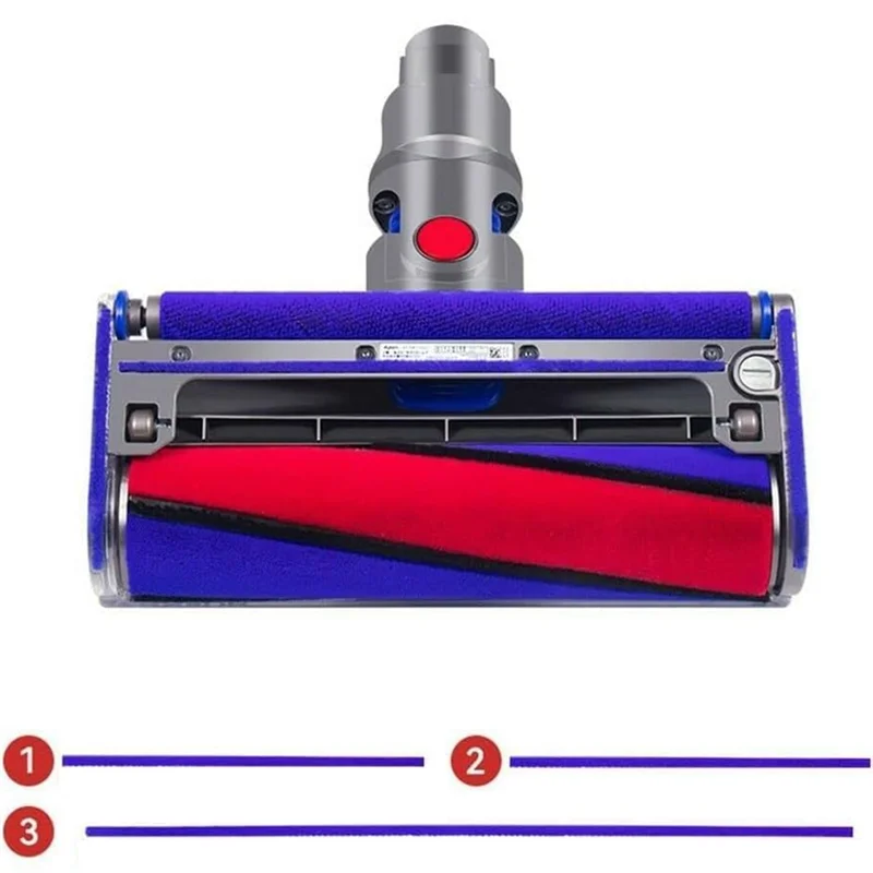N09R-Soft Roller Brush Plush Strips Set For Dyson V6 V7 V8 V10 V11 Vacuum Attachments