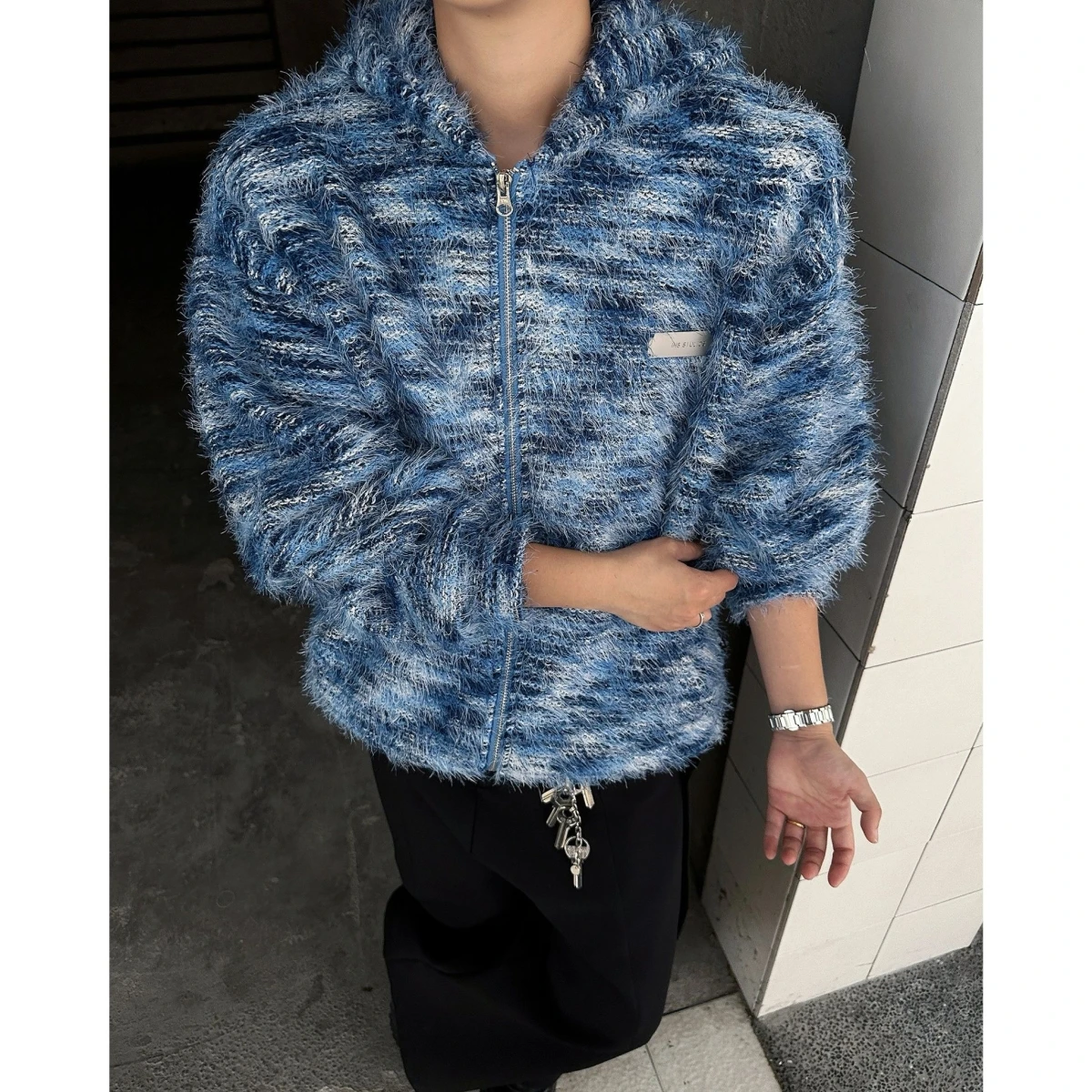 

Autumn Trendy Striped adient Loose Knitted Sweater Cardigan for Men And Women Casual Comfortable Polyester Long Sve