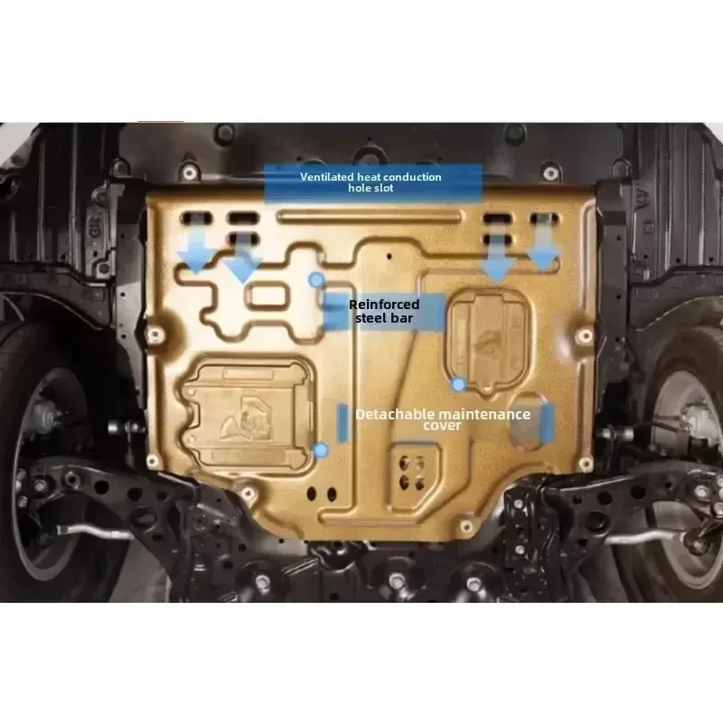 أعلى جودة أسود تحت المحرك الحرس قطعة من نسيج مجلس سبلاش درع الطين الحاجز لوحة لوحة لشركة هيونداي IX25 Creta 2020-2024 #4