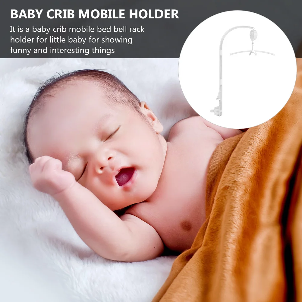 1 set baby-muzikale wieg mobiele beugel premium plastic bedbelhouder hangende ondersteuning wiegaccessoires voor pasgeborenen