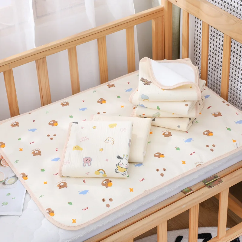 

Waterproof Mat Infant Diaper Mat Breathable Toddler Changing Table Baby Nappy Physiological Period Mats Cotton Changing Pads