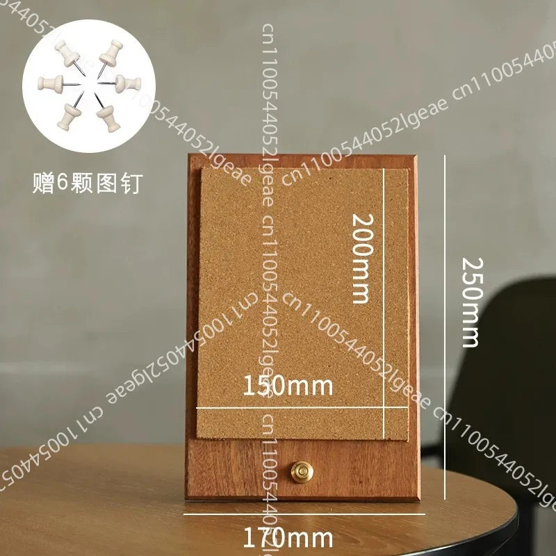 Creative Menu Display Board Desktop Cork Message Board Note Board Coffee Price List Vertical Solid Wood Menu Folder