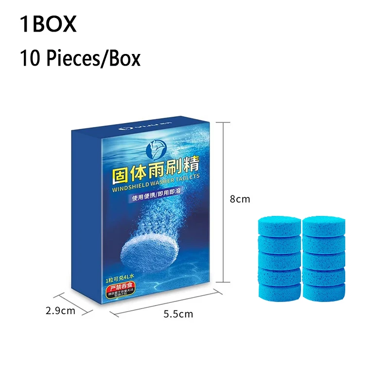 Car Glass Water Summer Effervescent Tablets To Oil Film Remove Car Windscreen Glass Cleaning Tablet for All Seasons