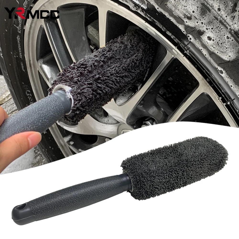 

Car Wheel Wash Brush Portable Microfiber Tire Scrubber Auto Hubs Detailing Rim Brushes for Motorcycle Car Washing Accessories