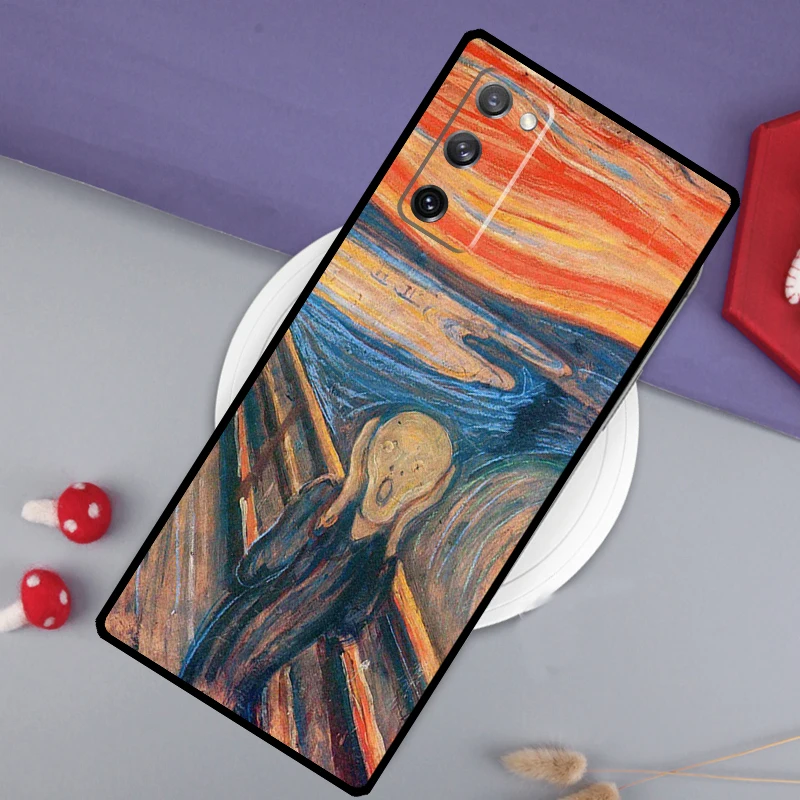 The Scream By Munch Case For Samsung Galaxy S23 S22 Ultra S10 S9 Plus Note 20 S21 Ultra S20 FE S21 FE Back Cover