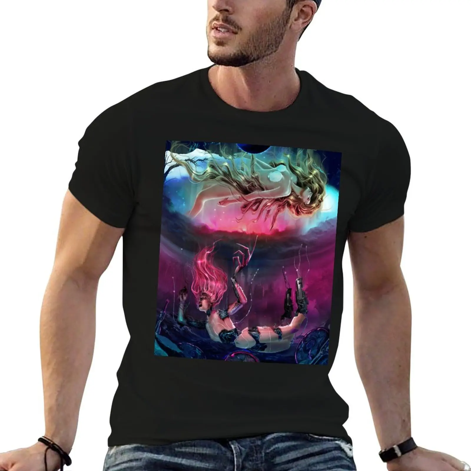 transformation T-Shirt Simple Line Art Print Tee