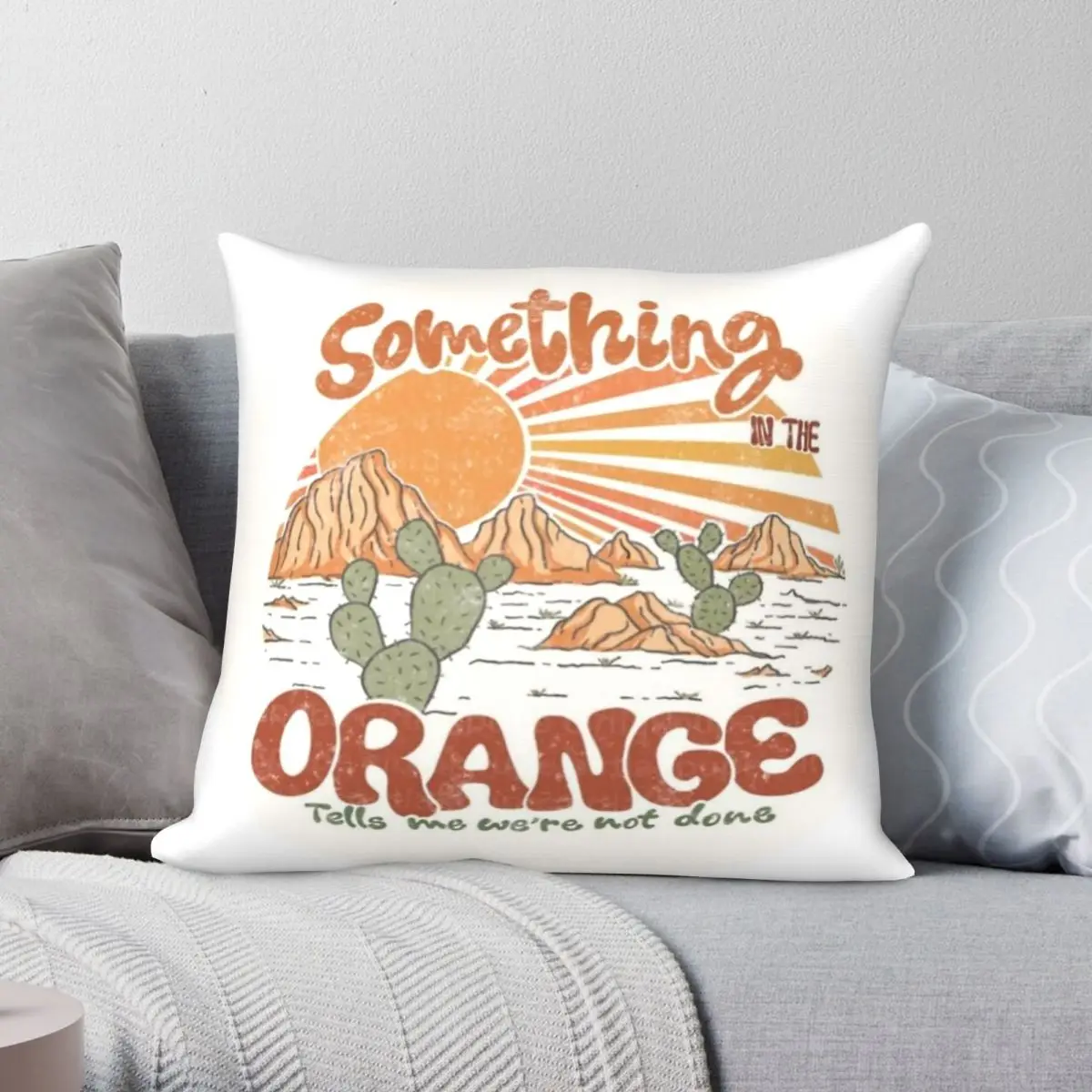 Zach Bryan Something In The Orange Square Pillowcase Polyester Linen Velvet Creative Zip Throw Pillow Sofa Seater Cushion Cover
